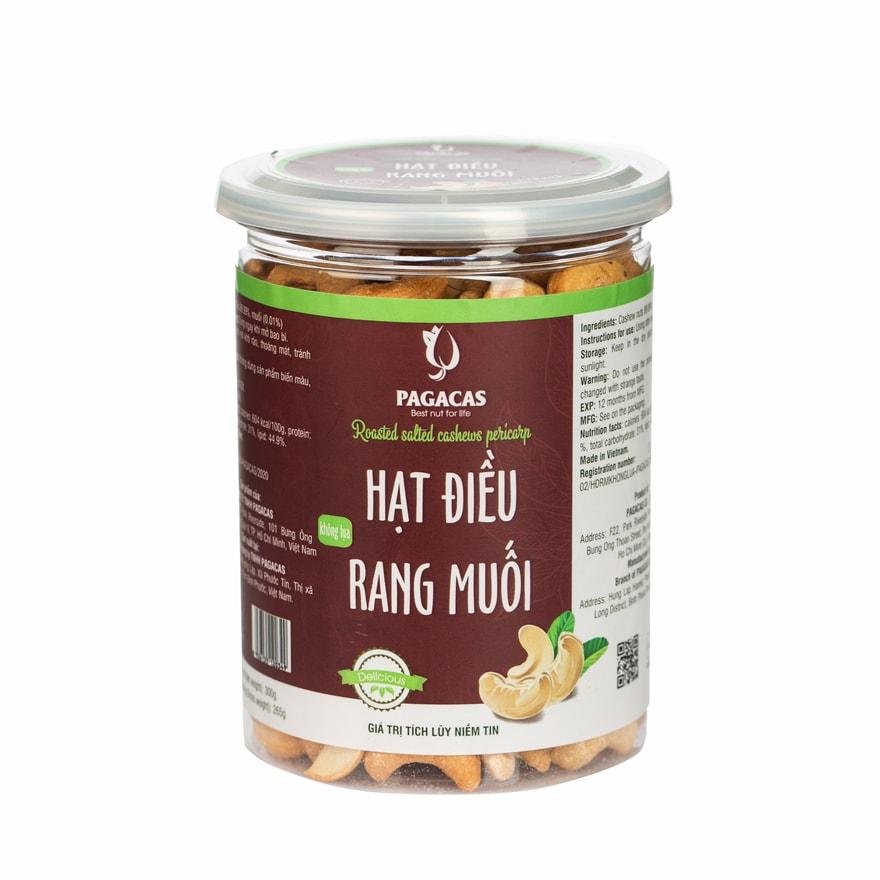 Pagacas salted roasted cashew nuts – Plastic Jar with Aluminum Lid 340g Pagacas salted roasted cashew nuts – Plastic Jar with Aluminum Lid 340g