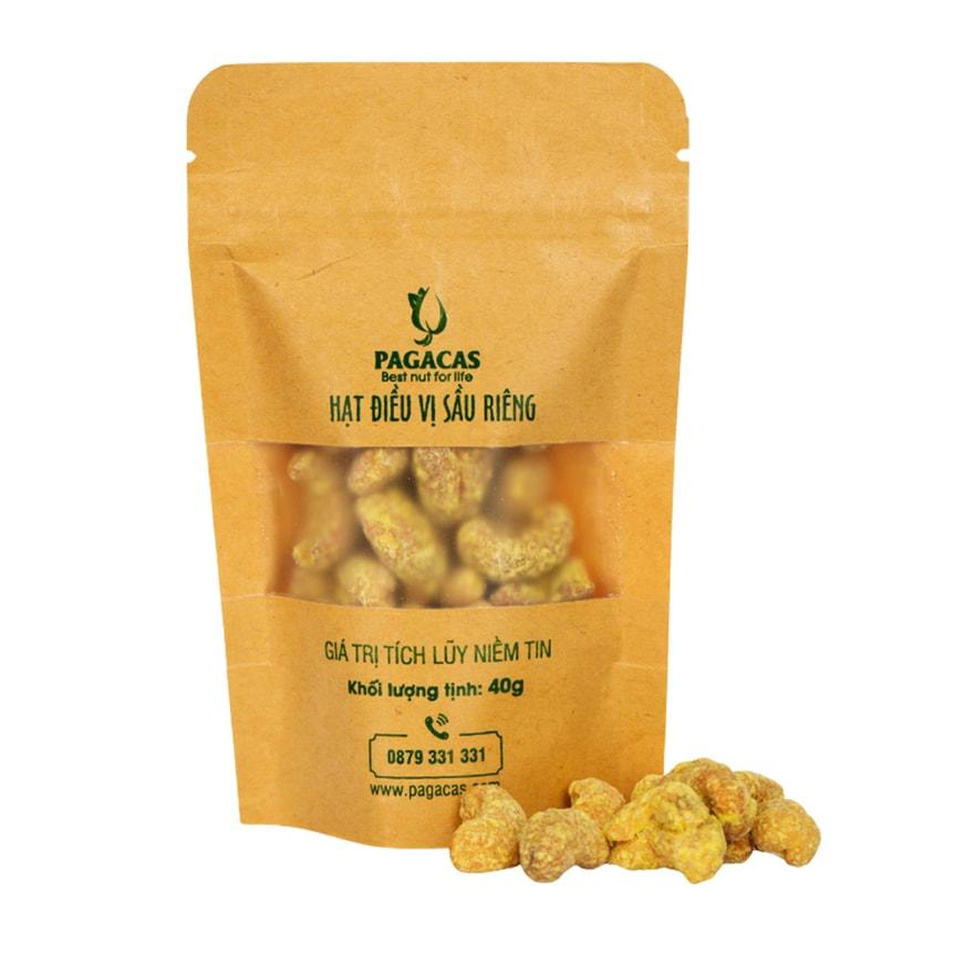 Hạt điều vị sầu riêng Pagacas - Túi zip 40g Hạt điều vị sầu riêng Pagacas - Túi zip 40g